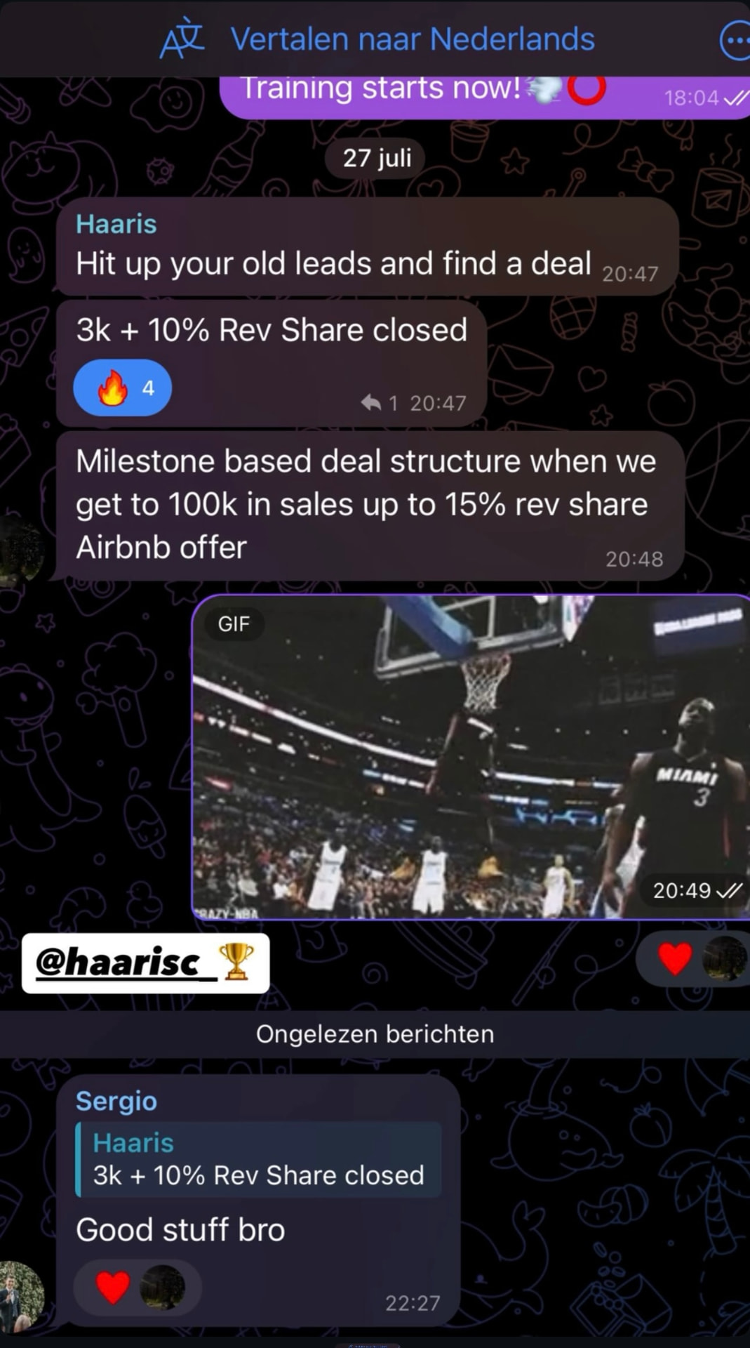 $3k + 10% rev share