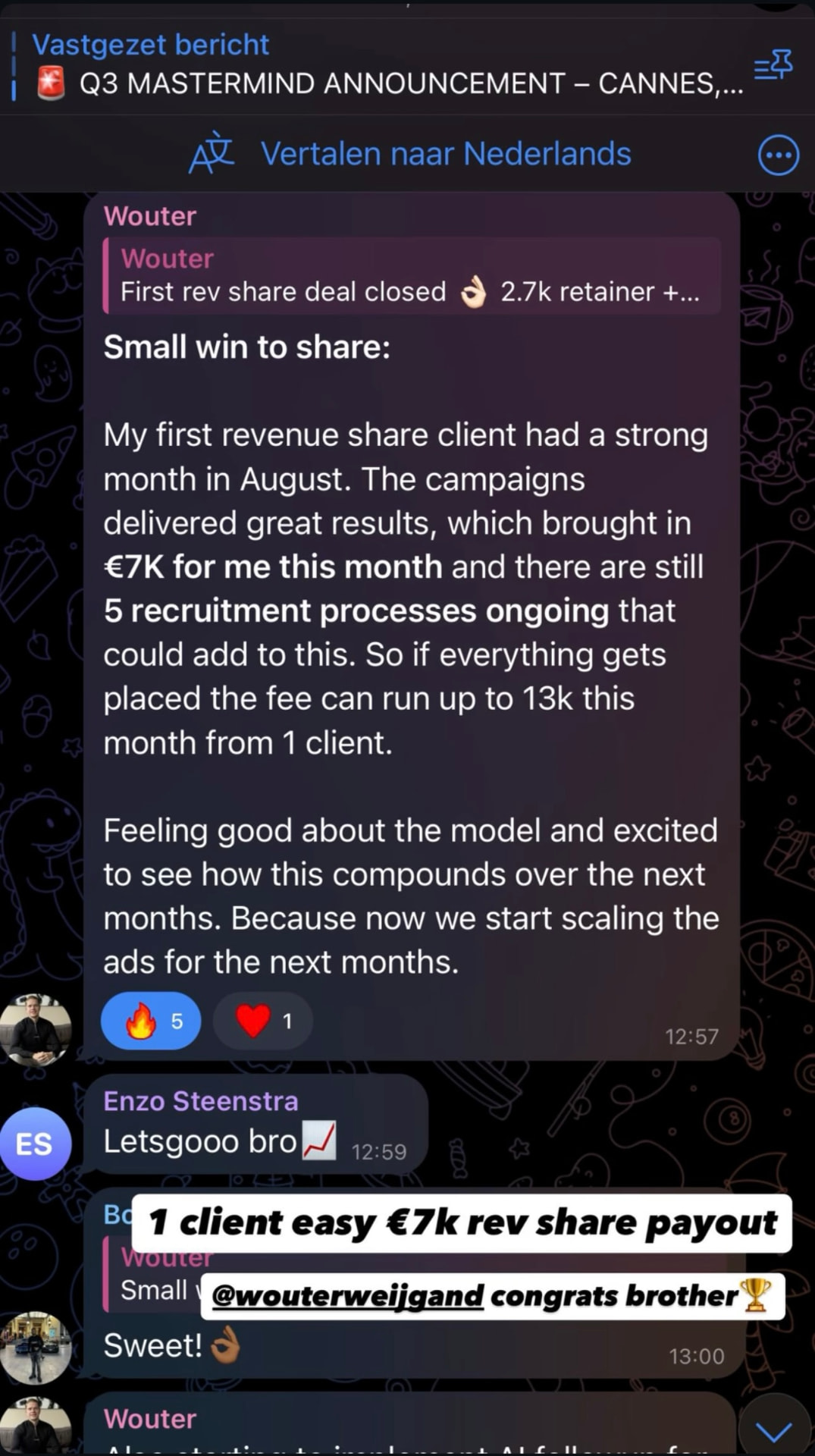 €7k from one client