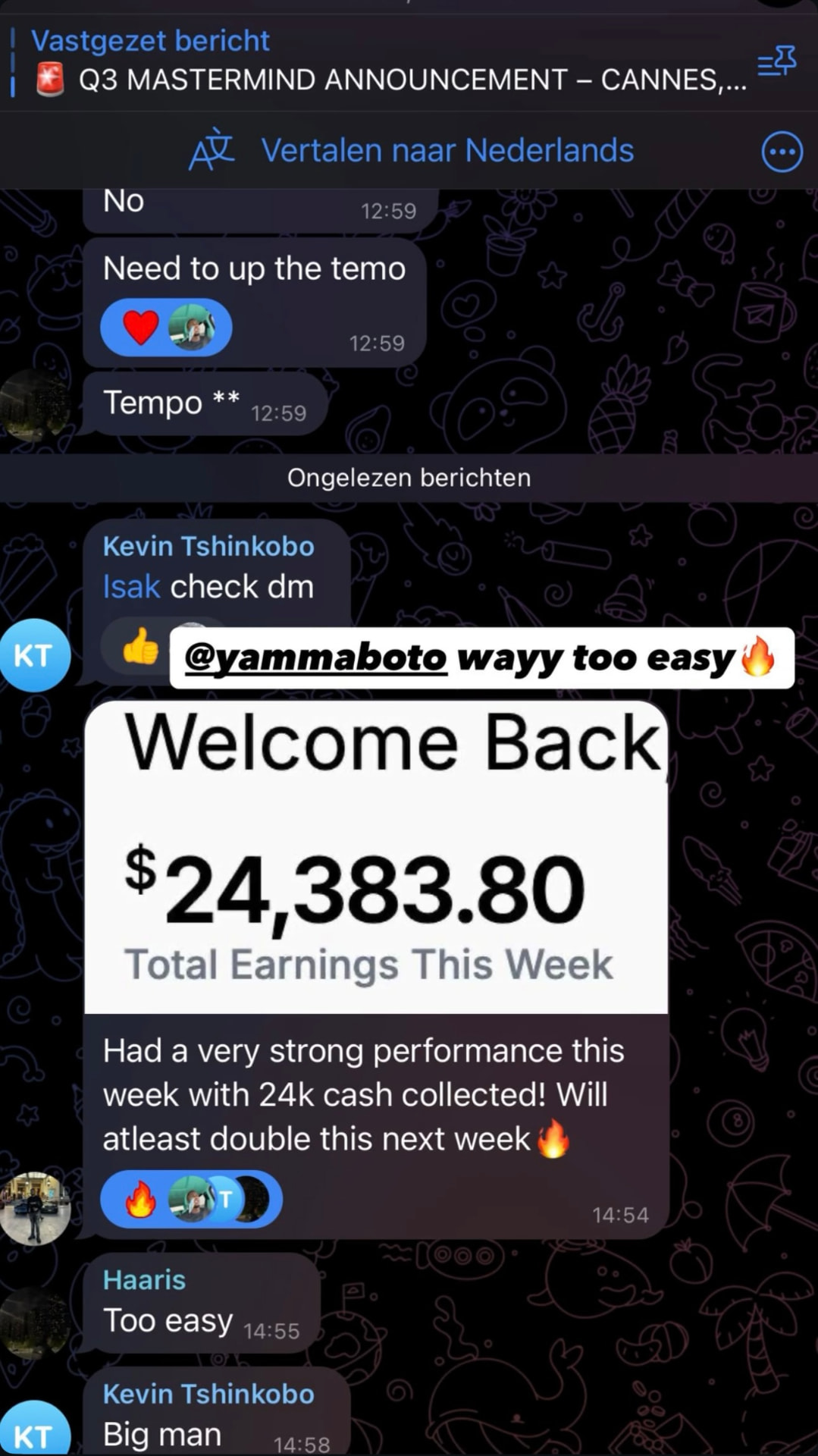 $24,383 in a week