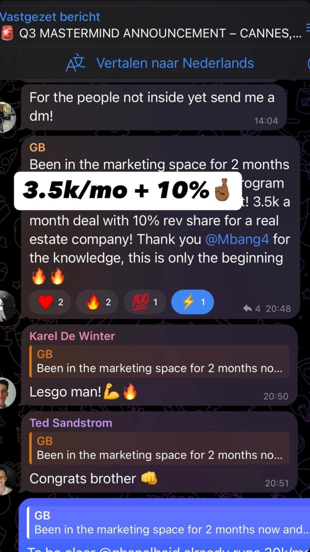 $3.5k/mo + 10% rev share